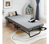 Matteo Portable Folding Single Guest Bed - Memory Foam Mattress, Grey Matteo Grey Single