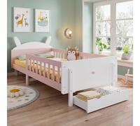 Matteo Rabbit-Shaped Single Bed Frame Wooden Storage Bed in White Matteo White Single