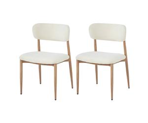 Matteo Set of 4 Boucle Upholstered Dining Chairs - Beige - Contemporary Style Matteo Beige