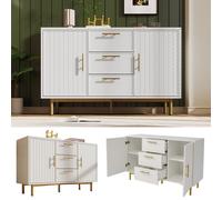 Matteo Sideboard Cabinet for Living Room, Chest of Drawers in White Matteo White