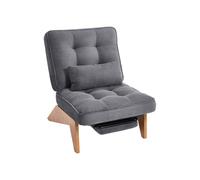 Matteo Stripe Corduroy Adjustable Accent Chair With Foldable Ottoman in Dark Grey Matteo Dark Grey