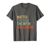Matteo The Man The Myth The Legend T-Shirt, Men, Asphalt Grey, 5X-Large