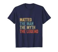Matteo The Man The Myth The Legend T-Shirt, Men, Navy Blue, 5X-Large