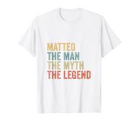 Matteo The Man The Myth The Legend T-Shirt, Men, White, XX-Large