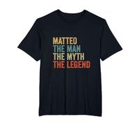 Matteo The Man The Myth The Legend T-Shirt, Men's Big and Tall, Black, 5X Tall