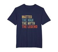 Matteo The Man The Myth The Legend T-Shirt, Men's Big and Tall, Navy Blue, 6X Tall