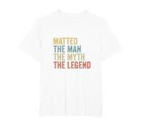Matteo The Man The Myth The Legend T-Shirt, Men's Big and Tall, White, 2X Tall
