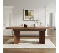 Matteo Walnut Extendable Dining Table (160-200Cm) - 6-8 Seater Mdf, Rounded Corners, Modern Style For Uk Homes