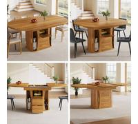 Matteo Walnut Extendable Dining Table - Round to Oval - Seats 6 Matteo Walnut