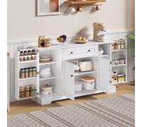 Matteo White Modern Mdf Sideboard - 138Cm - Versatile Storage With Drawer & Adjustable Shelves For Kitchen & Living Room