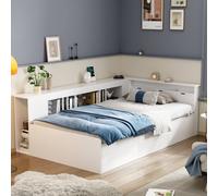 Matteo White Single 3ft Children's Cabin Bed with Integrated Storage Matteo White Single
