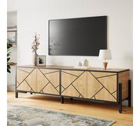 Matteo Wood TV Stand - Rustic Oak Effect - Industrial Lowboard in Brown Matteo Brown