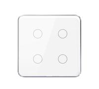 Matter Over WiFi Smart Light Switch, Compatible with Apple Home and SmartThings, APP Remote Control, Supports Voice Control and Timing Functions, Neutral Wire Required (4 Gang 1 Way, White)