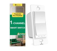 Matter Smart Switch homkit by Martin Jerry, tasmota preflashed on This ESP32 chip 1 Channel WiFi Smart Light Switch with Energy Monitor for Your Smart Home, Support Both MQTT and Matter, 1-Pack