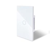 Matter Smart Touch Wall Light Switch, 1-Gang Single-Pole with Tempered-Glass Panel, Requires Neutral Wire, Compatible with Apple Home, Google Home, Alexa & Tuya, US Standard
