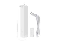 Matter WiFi Electric Curtain Motor with Antenna, Smart Sliding Curtain System Support Google Home Smartthings Homekit (Motor with 1 Channel Remote)
