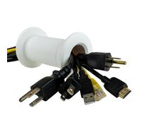 matterform Cable Pass Through Port Fits Up to 3-Prong Plug Compatible with 3 5/ - 5 1/ Wall Thickness Provides Solid Channel, White, Sizes, 4", 8"