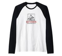 Matterhorn 4478 m 14,692 ft above sea level Raglan Baseball Tee