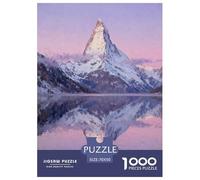 Matterhorn Reflection in Lake 1000 Piece Jigsaw Puzzles Impossible Hard Challenge Modern Paisaje Classic Educational Games Creativity & Gift Giving for Adults And Kids Age 70x50cm/1000pcs