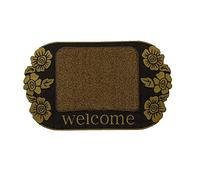 MATTEX New Madeira Entrance Welcome Floral Door Mat - Indoor Outdoor - Non Slip - Heavy Rubber Welcome Home Doormat : (Gold)