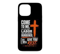 Matthew 11:28 Bible Verse Faith Christian Cross Case for iPhone 13 Pro Max