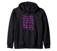Matthew 18:20 Where Two Or Three Gather In My Name Scripture Zip Hoodie