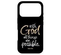 Matthew 19:26 Bible Verse With God All Things Are Possible Case for iPhone 17 Pro