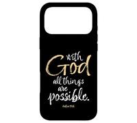 Matthew 19:26 Bible Verse With God All Things Are Possible Case for iPhone 17 Pro Max