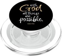 Matthew 19:26 Bible Verse With God All Things Are Possible PopSockets PopGrip for MagSafe