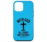 Matthew 19:26 With God All Things Are Possible Cross Case for iPhone 12 mini
