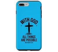 Matthew 19:26 With God All Things Are Possible Cross Case for iPhone 7 Plus/8 Plus