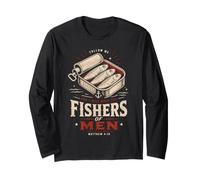 Matthew 4:19 Sardines Christian Discipleship Scripture Long Sleeve T-Shirt