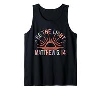 Matthew 5 14 Christian Bible Verse Be The Light Tank Top