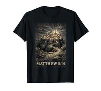 Matthew 5:14 City on a Hill Light Engraved Christian Art T-Shirt