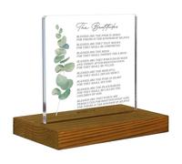 Matthew 5:3-10 The Beatitudes Bible Verse Sign, Christian Gifts, Bible Verse Plaque, Acrylic Desk Decor Sign with Wood Stand - FSA082