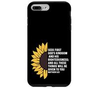 Matthew 6:33 6 33 God Jesus Religious Quote Christian Cross Case for iPhone 7 Plus/8 Plus