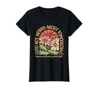 Matthew 6:34 Do Not Worry About Tomorrow Boho Flowers Value Graphic T-Shirt, Women, Black, S