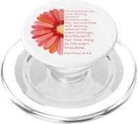 Matthew 6, 34, Do Not Worry About Tomorrow, JNF, Christian PopSockets PopGrip for MagSafe