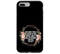 Matthew 7:7 7 7 God Jesus Religious Ask Seek Knock Christian Case for iPhone 7 Plus/8 Plus