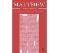 Matthew: A Shorter Commentary (International Critical Commentary) by W. D. Davies (2005-05-24)