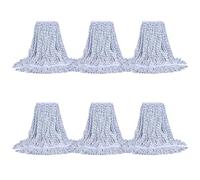 Matthew Cleaning Rayon Finish Mop Head Replacement, Commercial Mops for Floor Cleaning and Finishing, 4-Ply Premium Synthetic Yarn for Optimal Absorbency and Release, 24 oz X-Large, 6 Pack