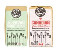 Matthew Cotswold All Purpose and Canadian White Flour Combo Pack Each 1.5Kg - For Sourdough, Artisan Baking, Bread Machines, Cakes, Cookies, Muffins (NP)