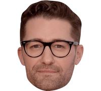 Matthew Morrison (Glasses) Celebrity Mask, Flat Card Face, Fancy Dress Mask