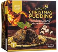 Matthew Walker Festive, Luxury Christmas Pudding 800 g (Pack of 1) - A Traditional Vegetarian Recipe Since 1899, Rich And Moist With Indulgent Flavour, Perfect For Family Gatherings And Gifting