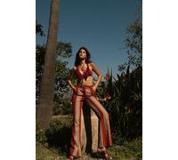Matthew Williamson x Free People Mirador Striped Bootcut Trousers at Free People in Saffron Combo, Size: US 6 - female