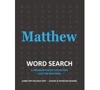 Matthew Word Search Puzzle Book • Jumbo 30pt Large Print Brain Games • Personalized Gift for Relaxing Fun and Easy Reading: Hours of Engaging ... Personalized Name Word Search Collection)