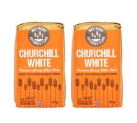 Matthews Cotswold Churchill White 2x1.5kg Premium White Strong Bread Flour High Protein Flour for Artisan and Home Baking (NP)