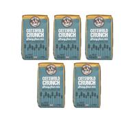 Matthews Cotswold Crunch Flour 5X1.5Kg - Strong Bread Flour with Malted Wheat Flakes - Nutty Flavour & Malty Aroma - High Protein flour for Artisan Breads