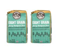 Matthews Cotswold Eight Grain Strong Multigrain Flour 2X1.5Kg Artisan Blend of Wheat, Rye, Oat Flakes, Malted Wheat, Maize, Linseed, Sunflower, and Millet Seeds