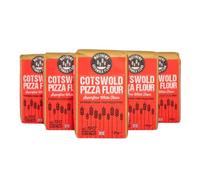 Matthews Cotswold Pizza Flour 5X1.5Kg - White flour for pizza dough, stretchy and elastic dough, crispy crusts, ideal for pizza bases, pizza making, and baking.
